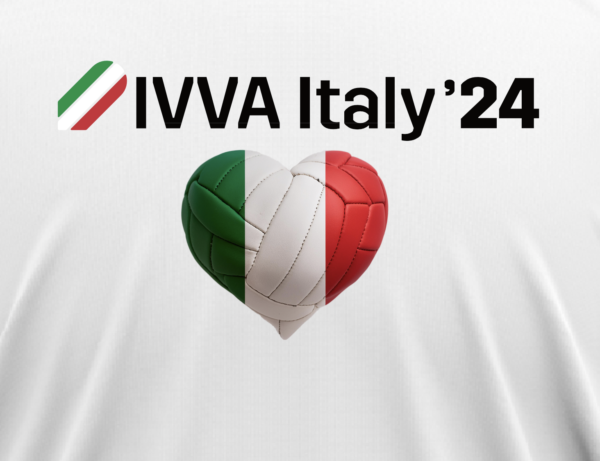 White t-shirt IVVA Milan 24 with volleyball heart - Image 2