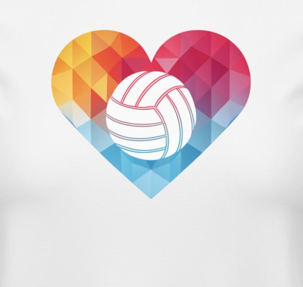 White women's t-shirt Big ♥ Volley - Image 2