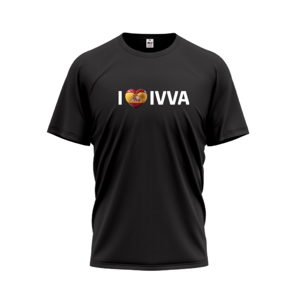 Black t-shirt I ♥ IVVA (Spain heart)