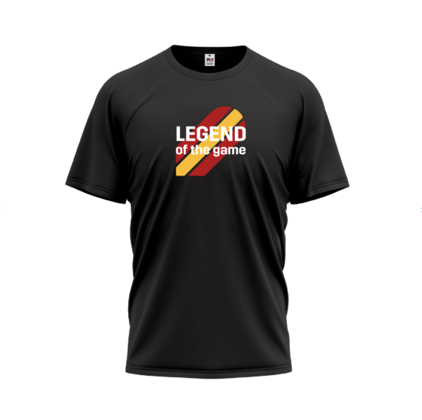 Black t-shirt "LEGEND of the game" with IVVA Spain tricolor sign