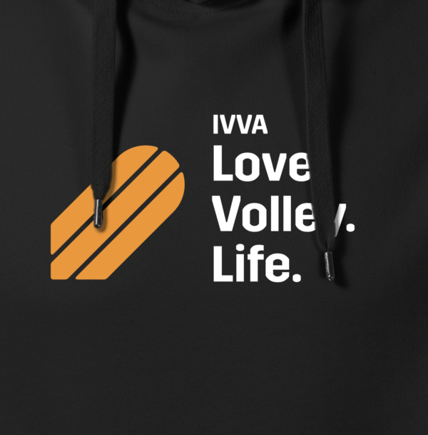 Black hoodie "IVVA: Love. Volley. Life." - Image 2