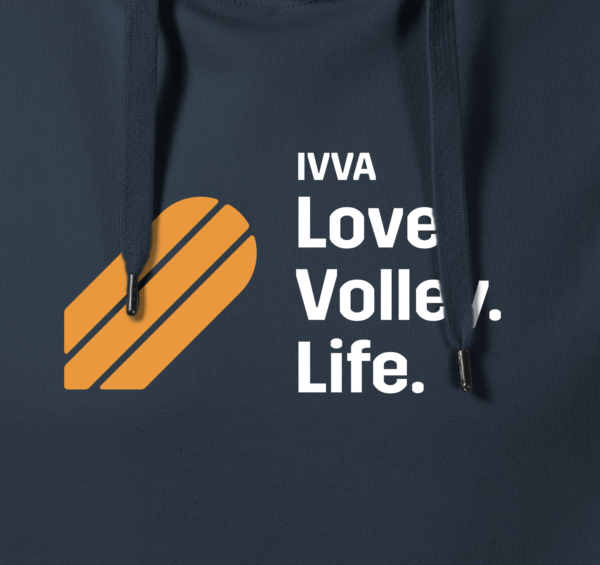 Midnight blue hoodie “IVVA: Love. Volley. Life.” - Image 2