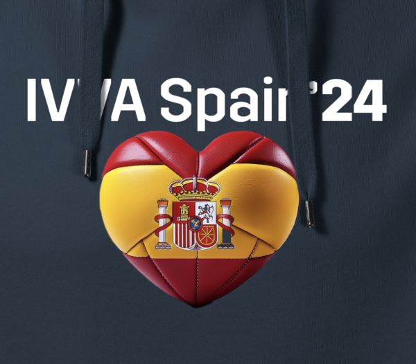 Midnight blue hoodie “IVVA Spain'24 with volleyball heart" - Image 2