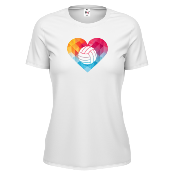 White women's t-shirt Big ♥ Volley