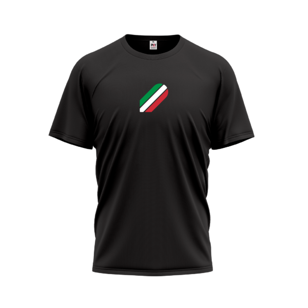 Black t-shirt IVVA Italy tricolor