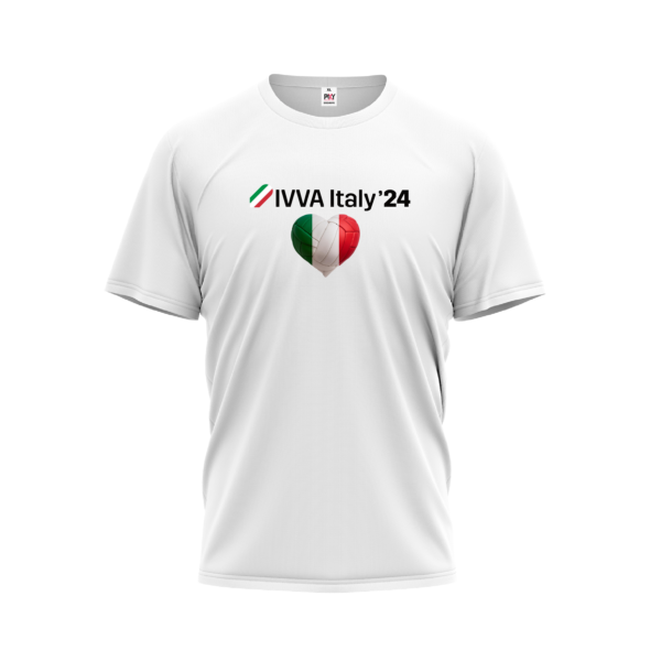 White t-shirt IVVA Milan 24 with volleyball heart