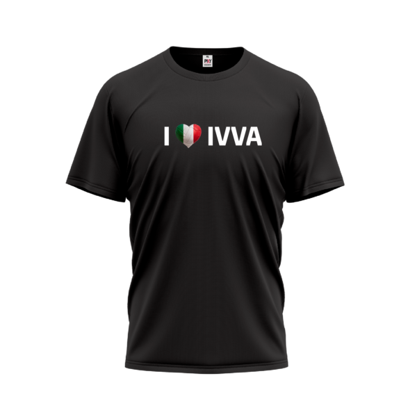 Black t-shirt I ♥ IVVA (Italian heart)